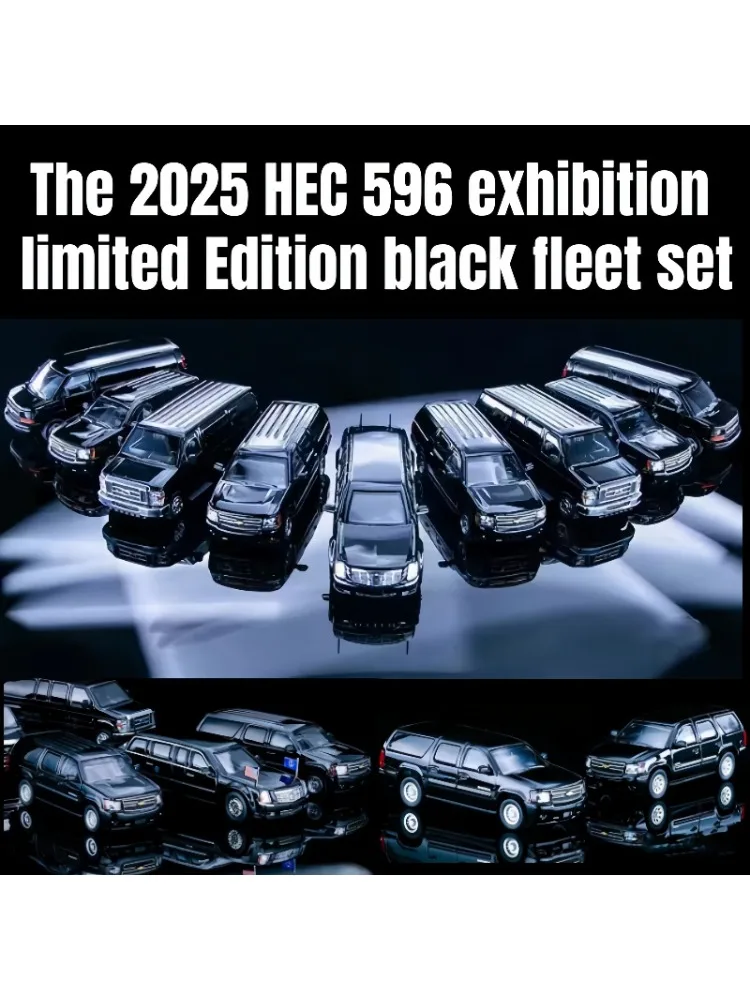 1:64 596 Model North Exhibition presidentiële autoset, Cadillac Beast Simulatie Legering automodelcollectie, aangepast speelgoed - afbeelding 2