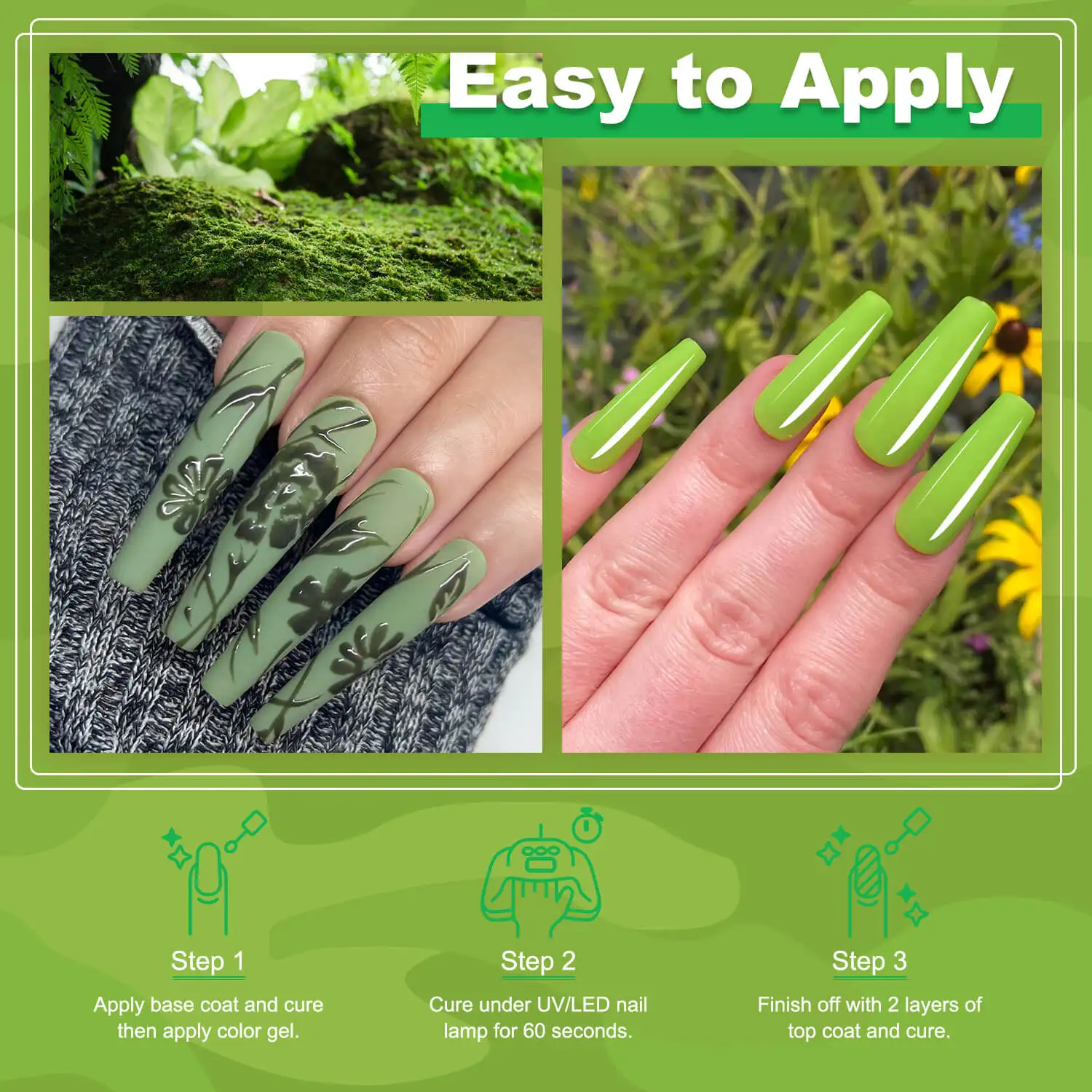 13 قطعة طقم طلاء أظافر جل مع 9 أخضر طازج وقاعدة جل لامع غير لامع معطف فوقي مبرد أظافر لصالون المنزل لتقوم بها بنفسك مانيكير الأظافر #4