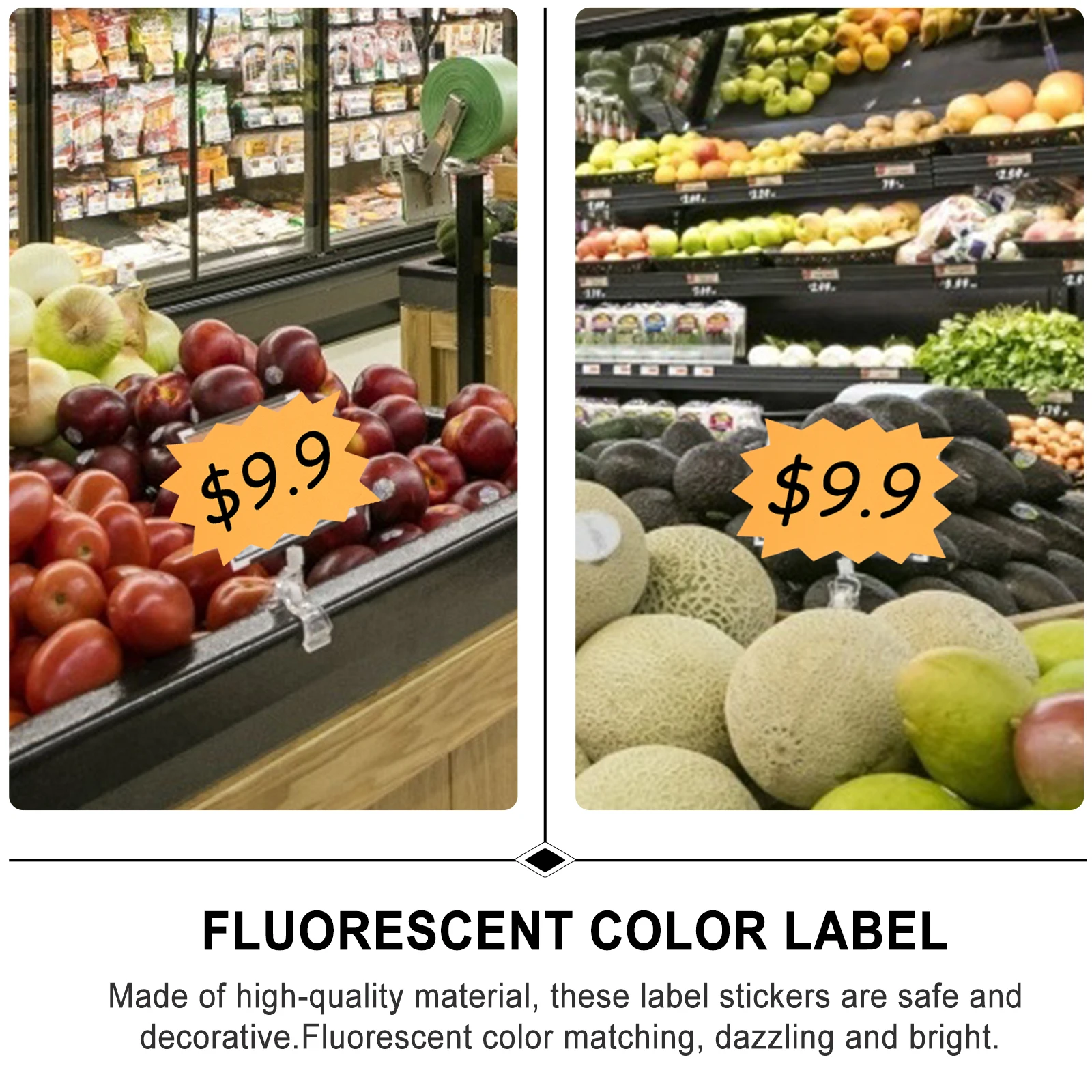 

50 Sheets Fluorescent Label Stickers Explosion Pattern Decorative DIY Craft Scrapbooking Gift Bag Self Adhesive Bright Color