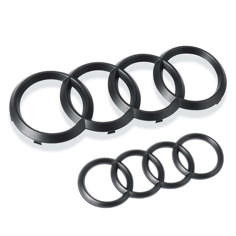 Car Logo Badge Car Front Grille Rear Trunk Lid Emblem Stickers For Audi A1 A3 A4 A5 A6 A7 S3 S4 S5 S6 RS3 RS4 RS5 RS6 Q3 Q5 Q7