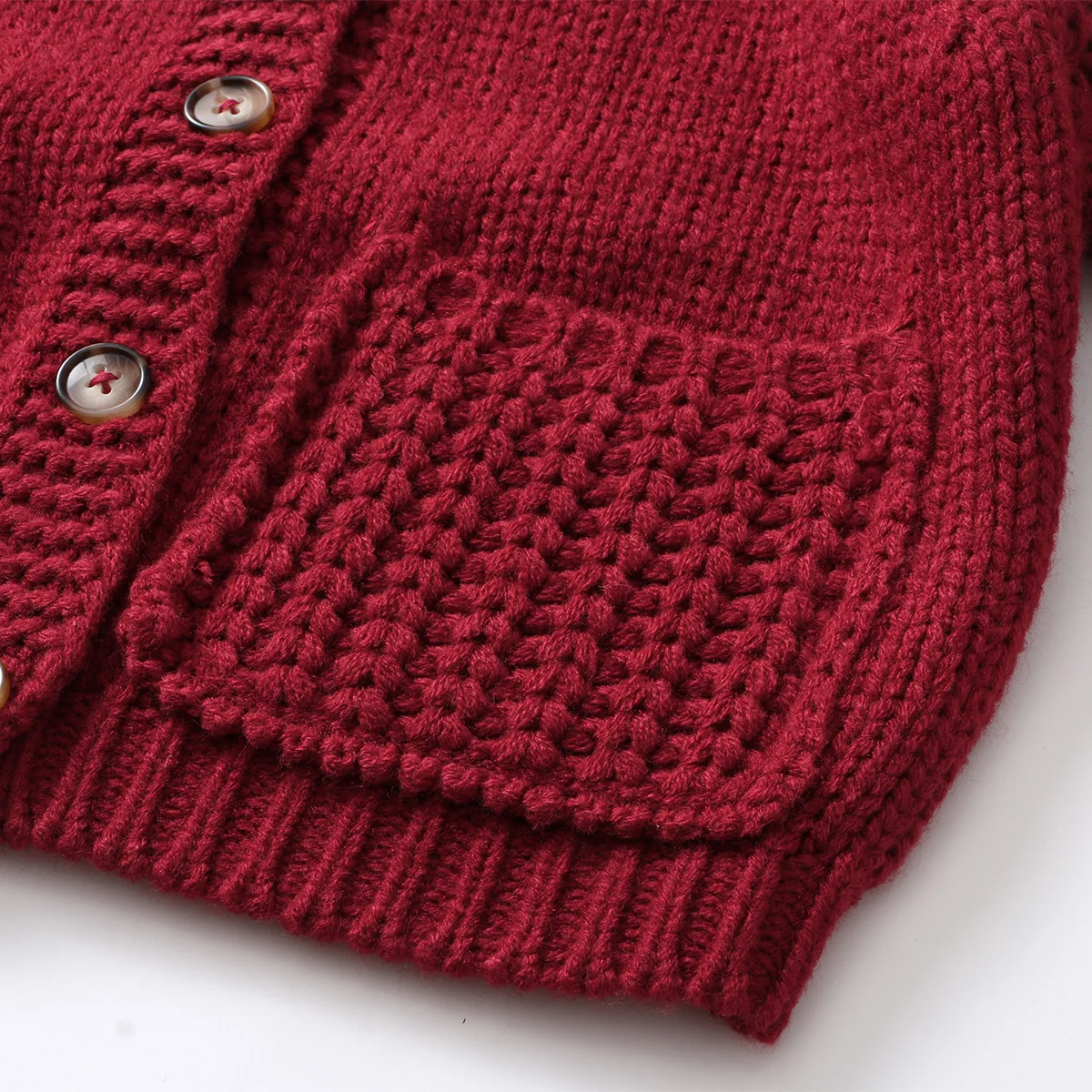 عيد الميلاد الخريف الشتاء الرضع بابيس الفتيان سترة الرجعية الأحمر طفل الفتيان تريكو معطف راجلان كم الاطفال بابيس الفتيان سترة #3