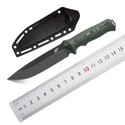 Eafengrow EF128 Fixed Blade Knife DC53 Steel Blade, G10 Handle Full Tang Fixed Straight Knives for Working Camping Hunting