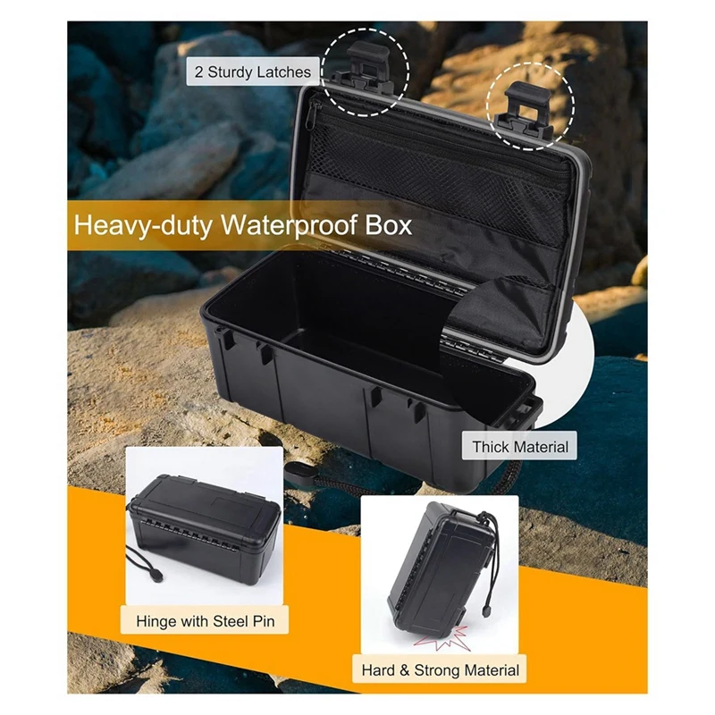 Sturdy Outdoors Dive Dry Box | Waterproof Storage With Mesh Pocket For Water Tight Security