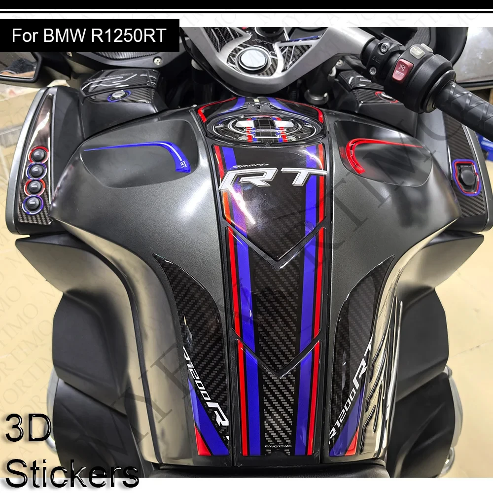 دراجة نارية لسيارات BMW R1250RT R 1250 RT جذع الأمتعة حالات حامي خزان وسادة القبضات عدة عجلات الركبة ملصقات الشارات هدية الحاجز #4