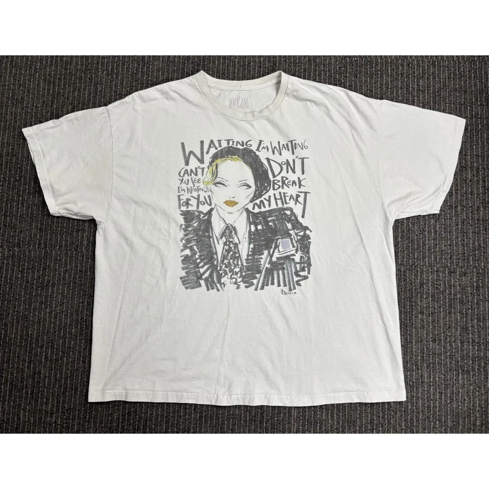 Camiseta Oficial de la Gira The Celebration de Madonna, Talla 3XL, Estilo Vintage, Lavada, Transpirable, Ligeramente Unisex, Casual, Elástica
