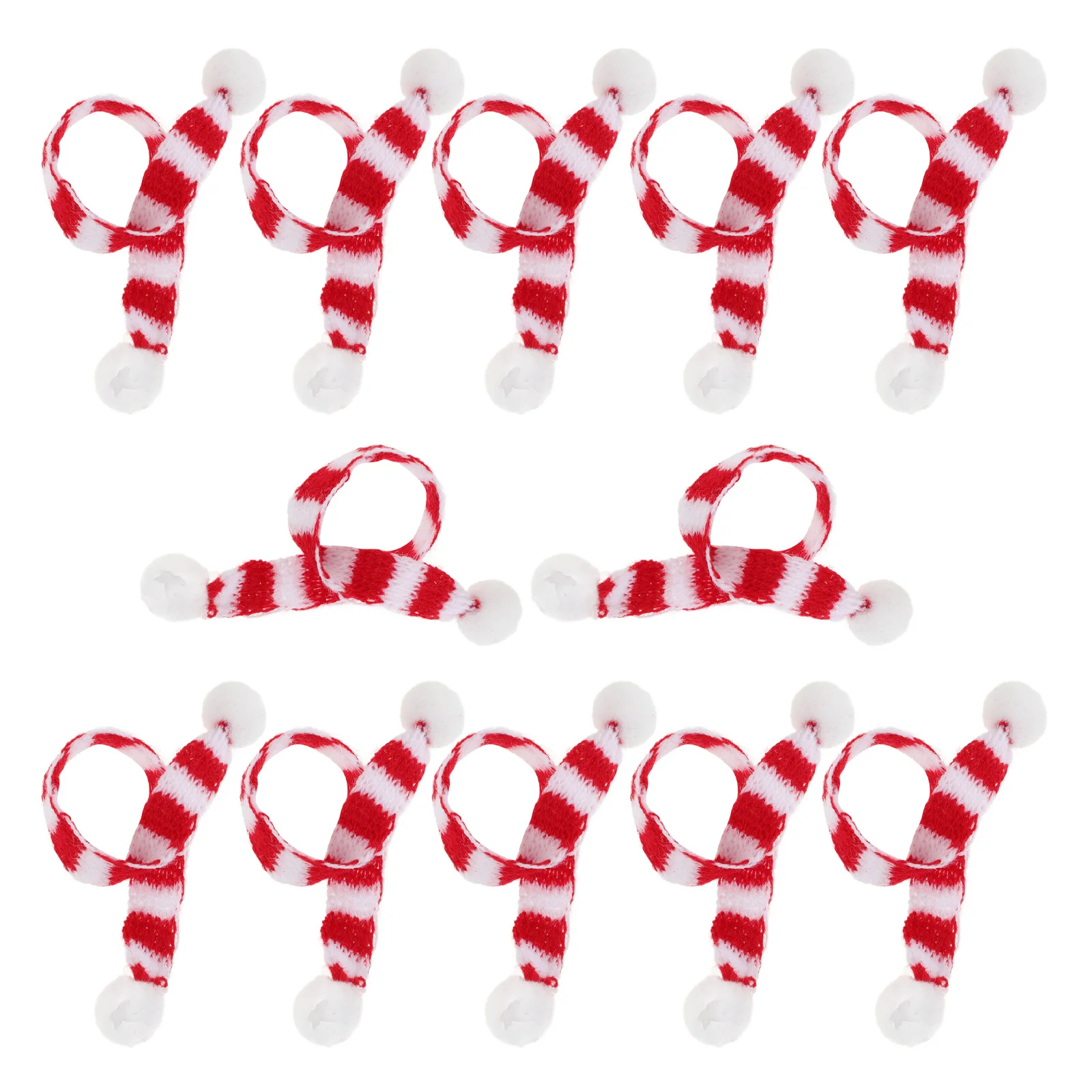 

12pcs Mini Christmas Scarf Red Bottle Covers Holiday Noble Banquet nament Xmas Gifts Festival Accessories