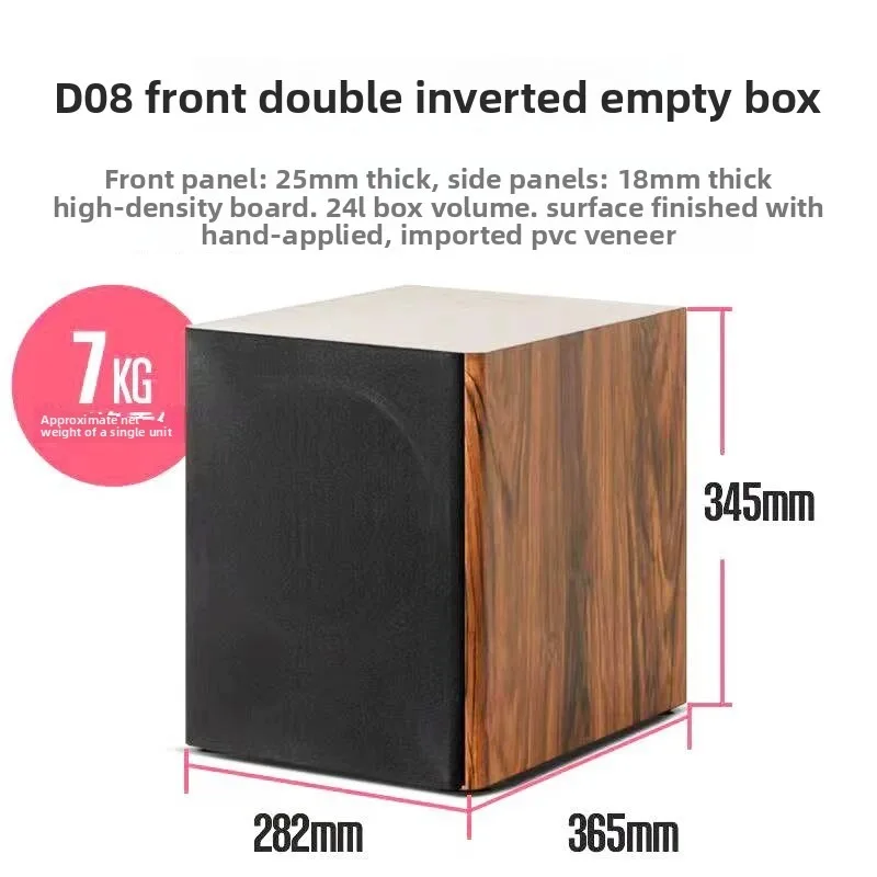 8-Zoll DIY-Lautsprechergehäuse — Leeres Holzgehäuse für passiven Subwoofer, 1 Stück – Detail 8