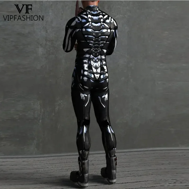 

Anime Cosplay Robot Costume Men Punk Cosplay Bodysuit Purim Carnival Halloween Zentai Suit 3D Printed Catsuit Rave Party Cl 72th