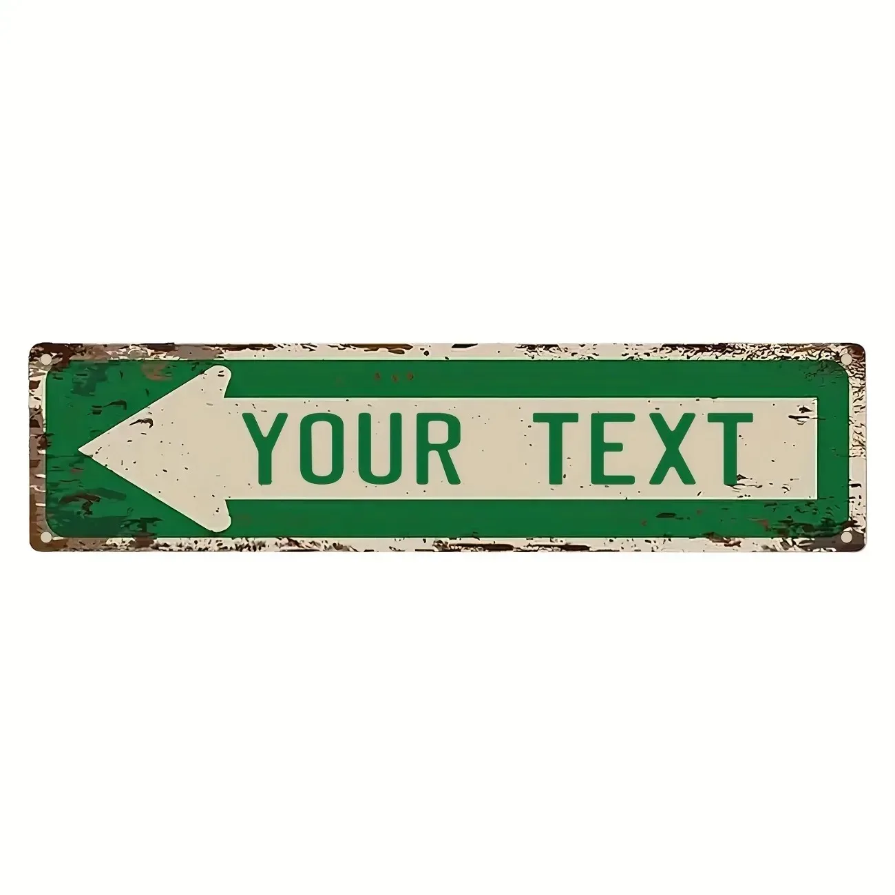 Custom Text Vintage Metal Arrow Sign 40×10cm Personalized Home Bar Cafe Wall Decor Indoor Outdoor Art