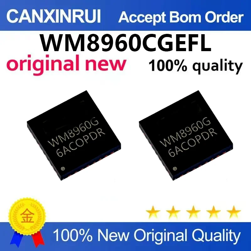(5pcs-100pcs)Brand new original WM8960CGEFL/RV packaged QFN-32 stereo audio frequency codec chip