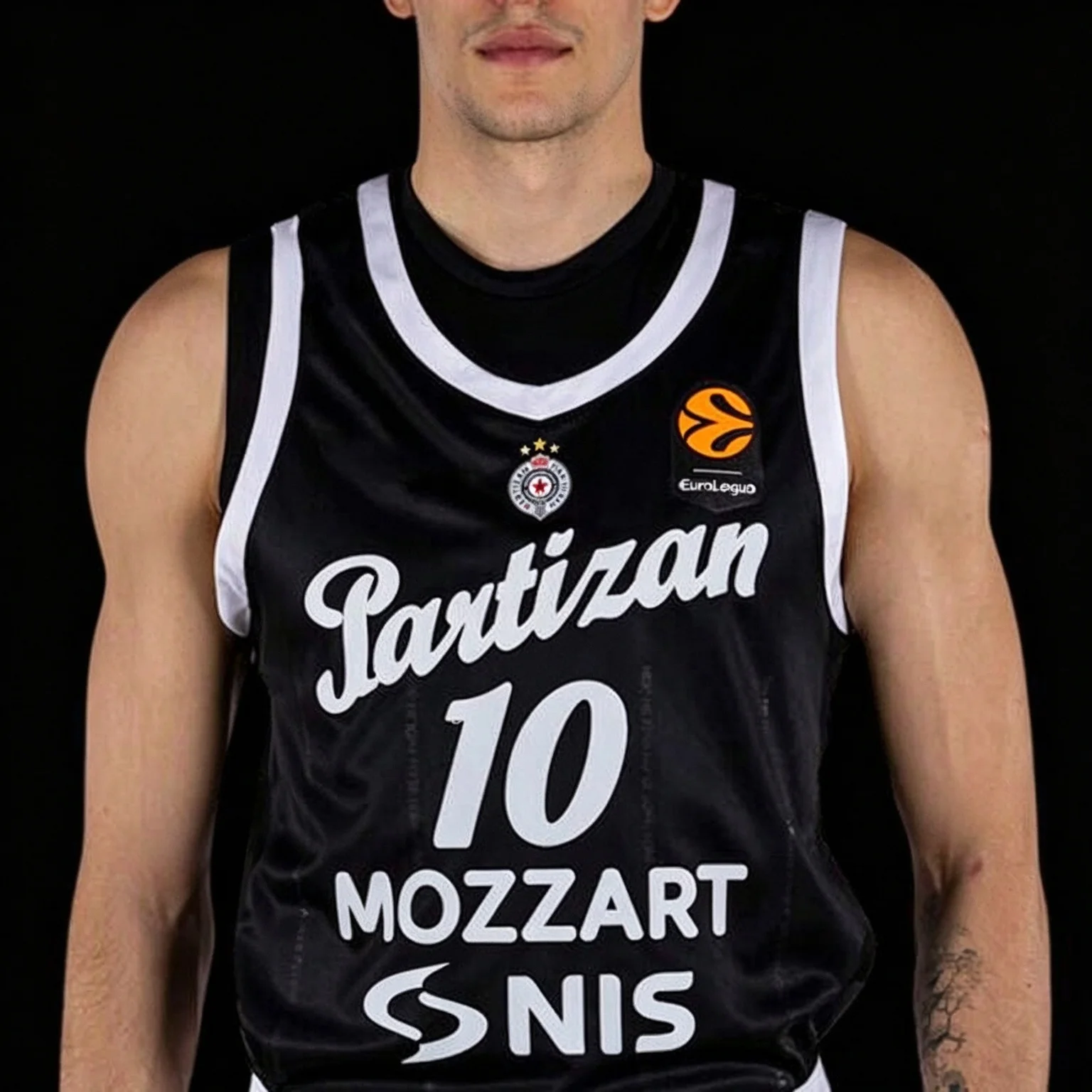 2026-2027 Partizan Belgrade Basketball Home Game Jersey Fan Special Edition Jersey Kit Men's Quick-Dry Sports Vest Kids Kit