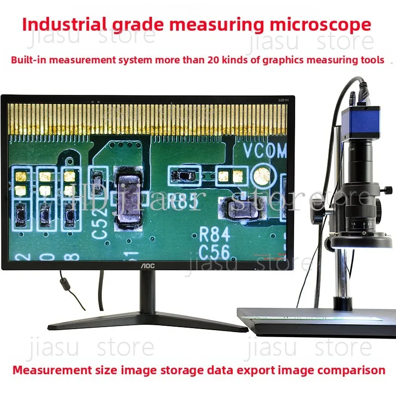 

4K HDMI Industrial Microscope Camera - High Definition Measuring Electron Microscope for Watch & PCB Repair