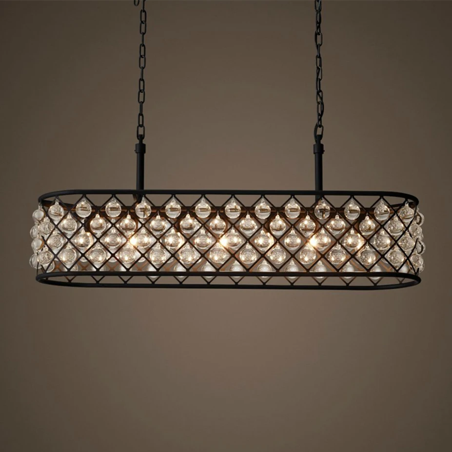 

Led E14 Retro Iron Crystal Led Lamp Led Light Pendant Lights Pendant Lamp Led Pendant Light For Dinning Room Bedroom Foyer