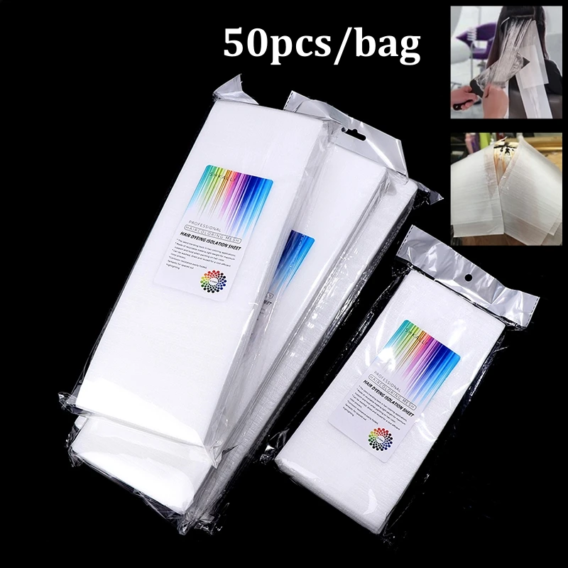 

50Pcs Hair Dyeing Isolation Paper Dyeing Paper Hair Coloring Tools Reusable Hair Color Foil Alternative Dye Paper Dyeing