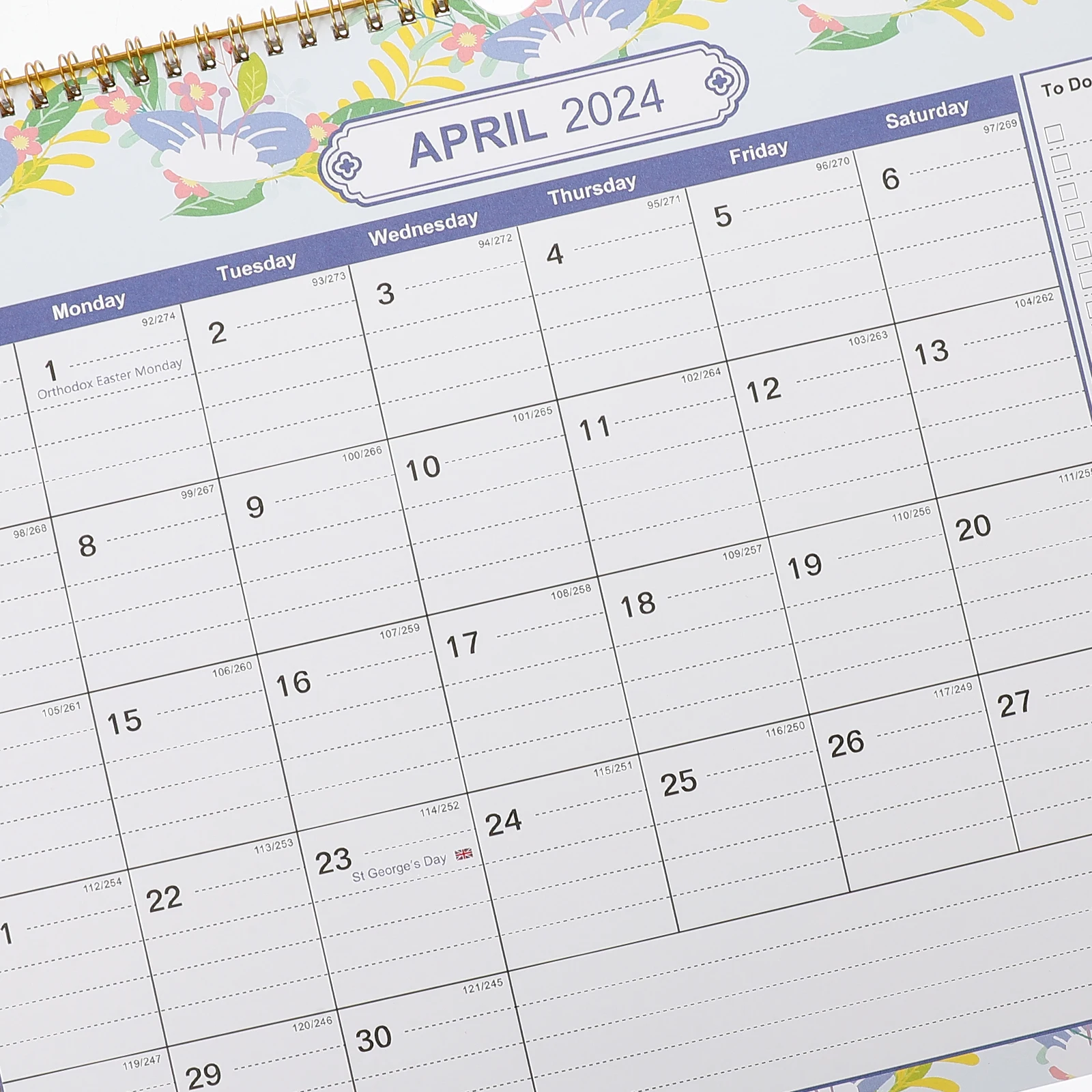 

2024 English Wall Monthly Office Supplies Hanging Calendar Home Accessory Paper Noting Planner Household Daily Use 2024