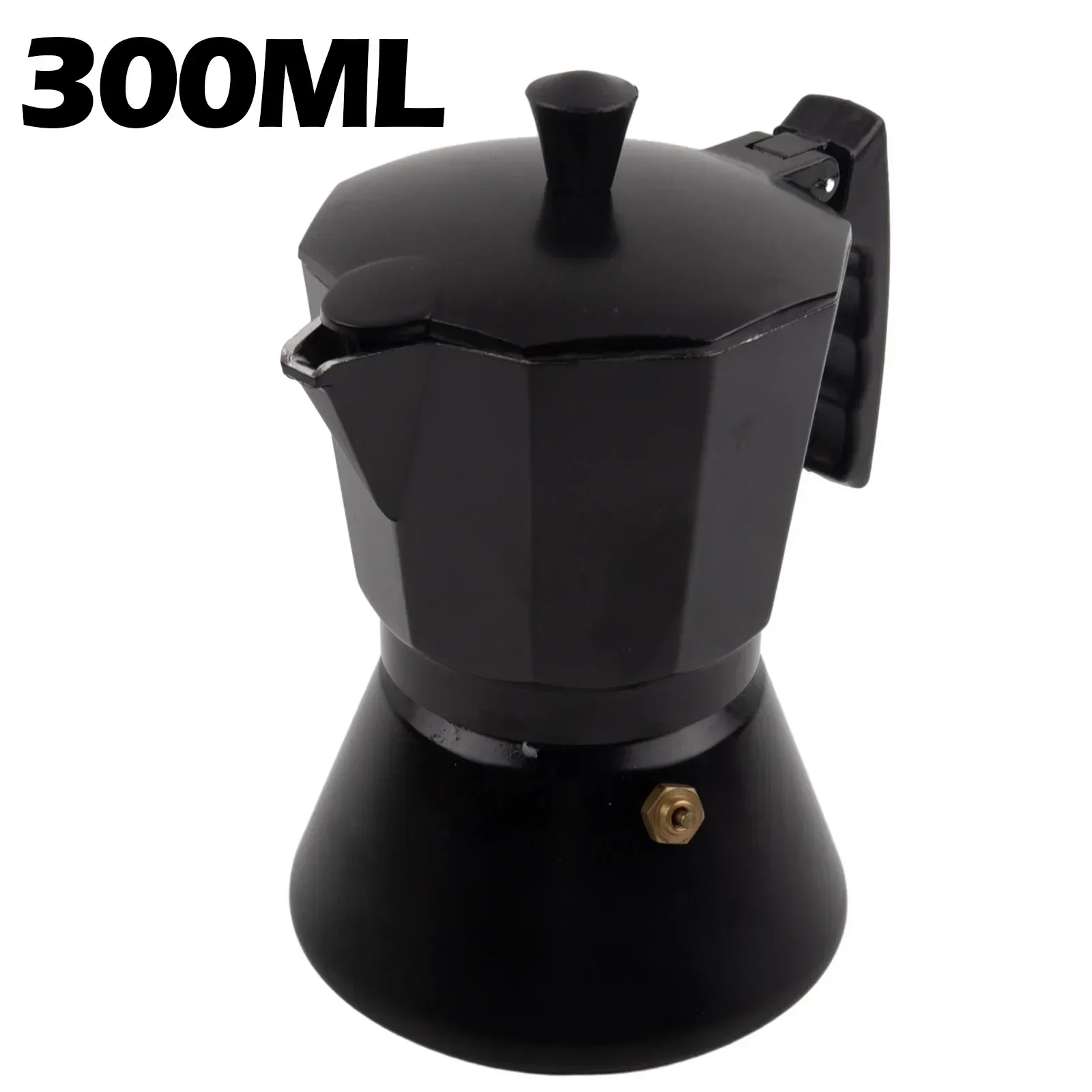 1pc 150/300ML Aluminum Moka Espresso Coffee Maker Black Percolator For Induction Cooker Pot Coffeeware Kitchen Accessories