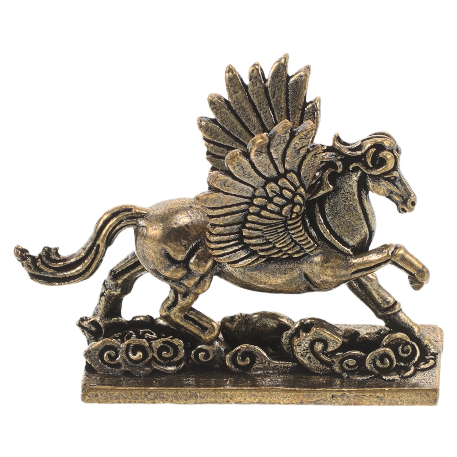 

Brass Craftsmanship Chinese Zodiac Winged Horse Statue For Spring Festival Tabletop Decoration Year Of Horse