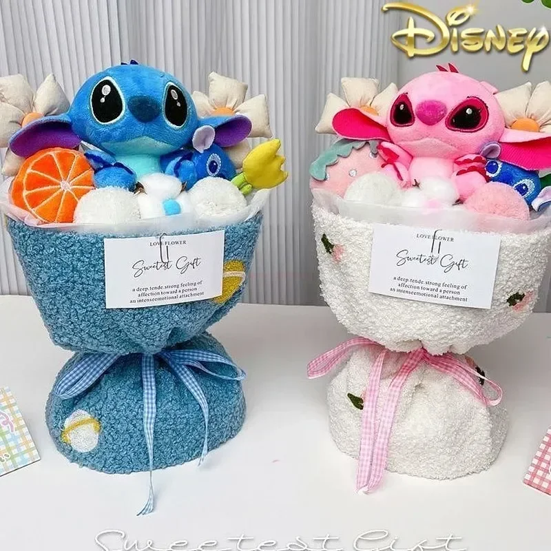 

New Disney Lilo & Stitch Animation Peripheral Cartoon Doll Bouquet Gift Box Creative Plush Doll Christmas Gift Birthday Surprise