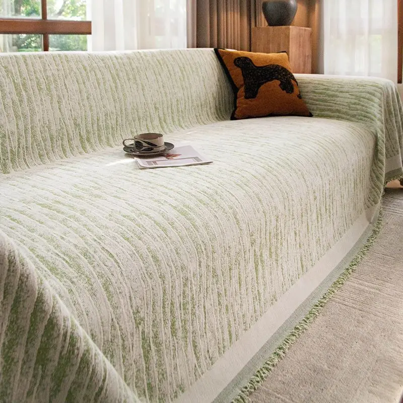 Home Living Room Sofas Furniture Cover Sofa Blanket Full Cover Prevent Cat Scratch Blanket Double-sided Use Thicken Sofa Towel