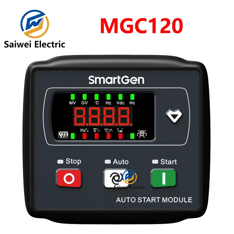 Smartgen MGC120 Small Genset Controller LED Display Auto Start Stop ATS Switching Control Panel Gasoline Generator Set Part