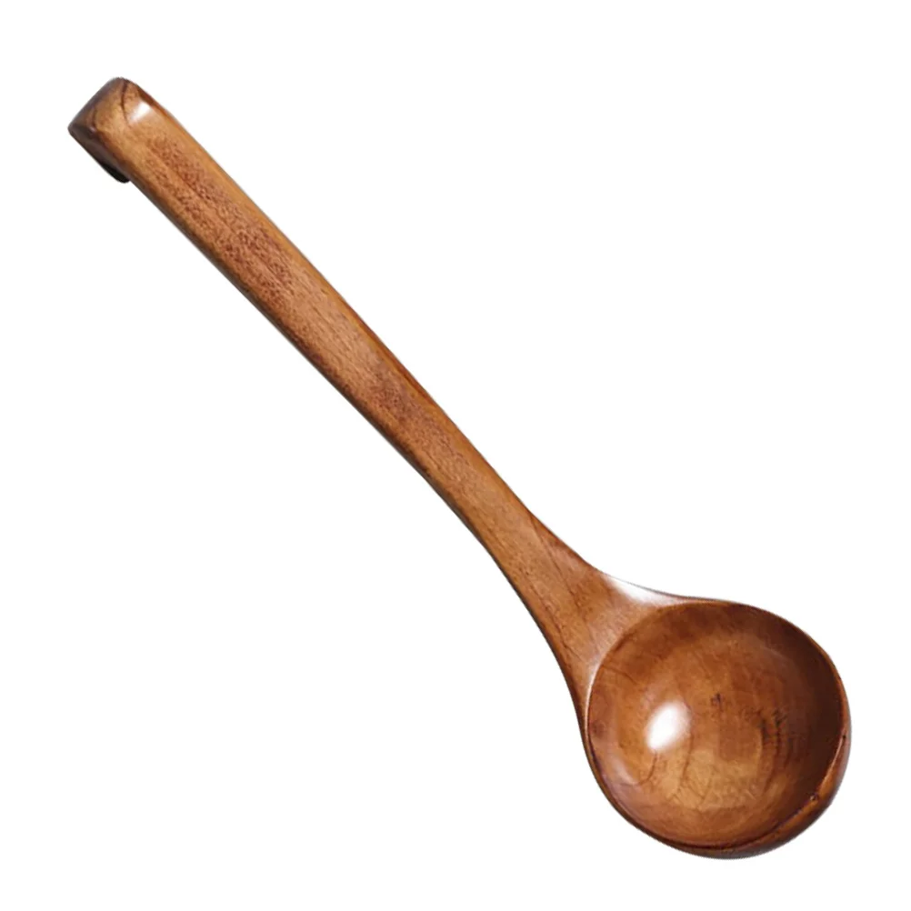 

1pc Large Japanese Wood Soup Ladle Long Handle For Serving Hot Pot Ramen Porridge Asian Kitchen Cooking Spoon Wooden Ladle