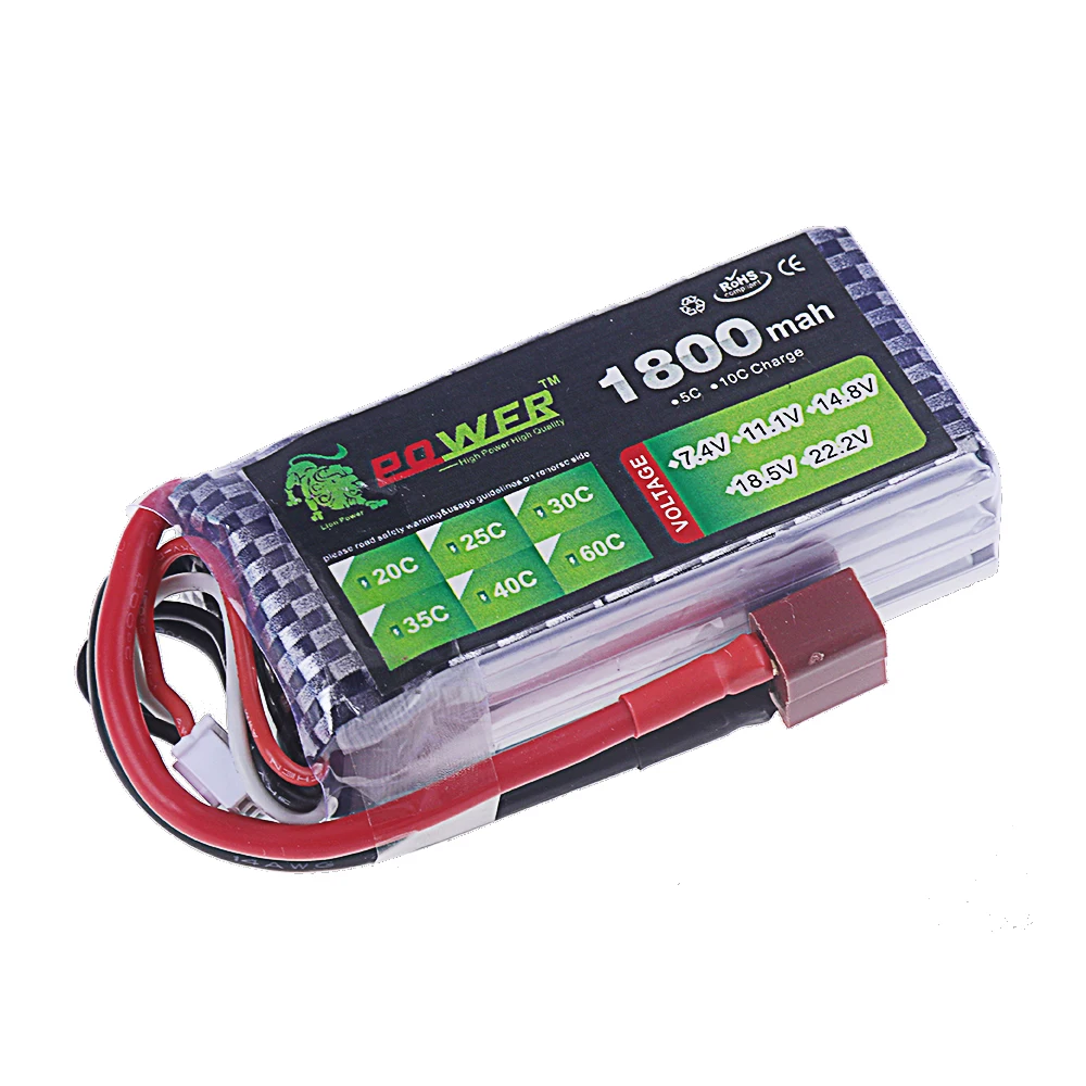 11.1V LiPo pil 3S 1500mah 1800mAh 2200mah 2700mAh 3300mAh 5200mAh 7200mAh Deans T konektörü XT60 RC araba FPV yarış Drone için