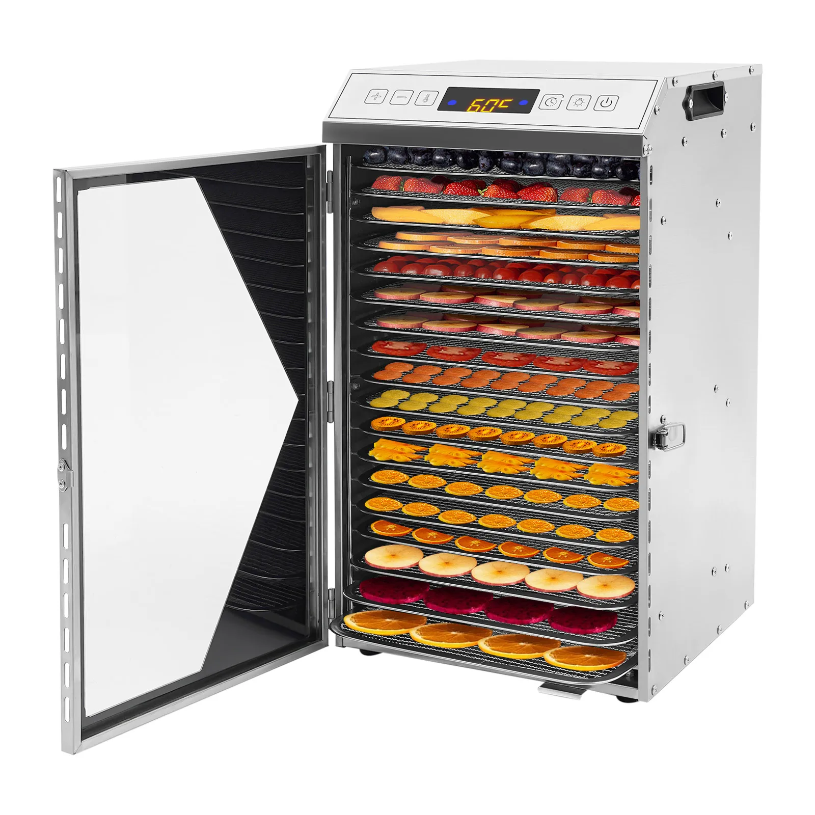 

800W 110V Food Drying Machine for Making Dried Fruit or Jerky, Fruit Drying Machine with 18 Grid Trays, Electric Drying Machine