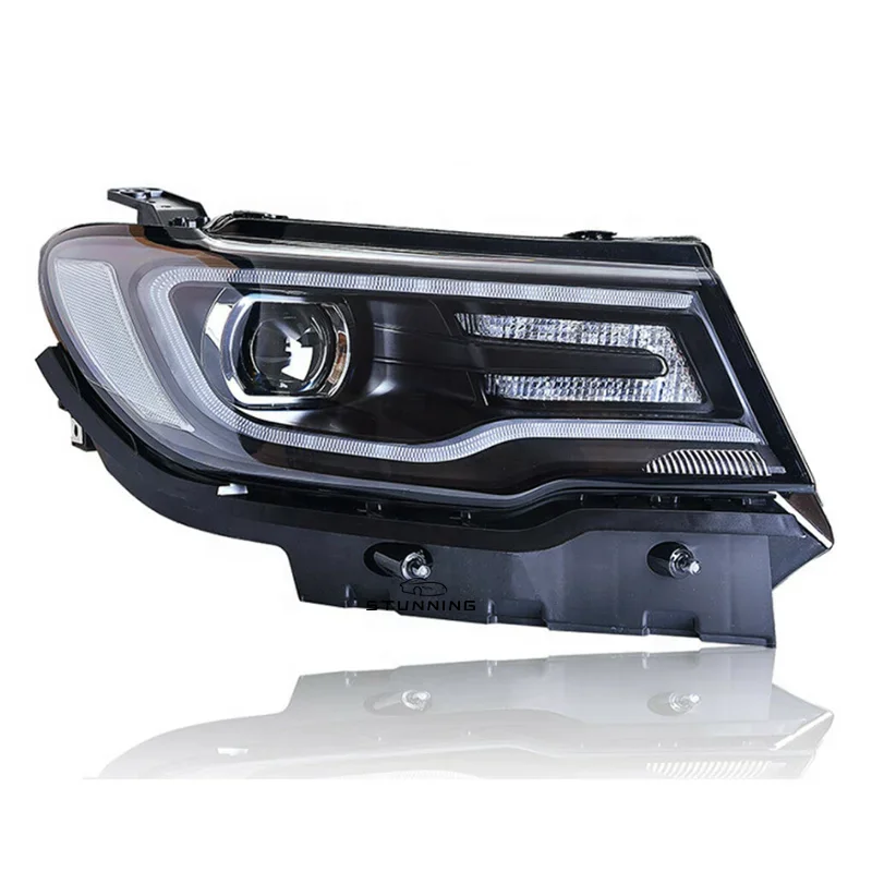 

Grand Cherokee Style New Design Fashion LED DRL HID Xenon Headlamp headlight For Jeep Compass 2017-2019 head light head lamp