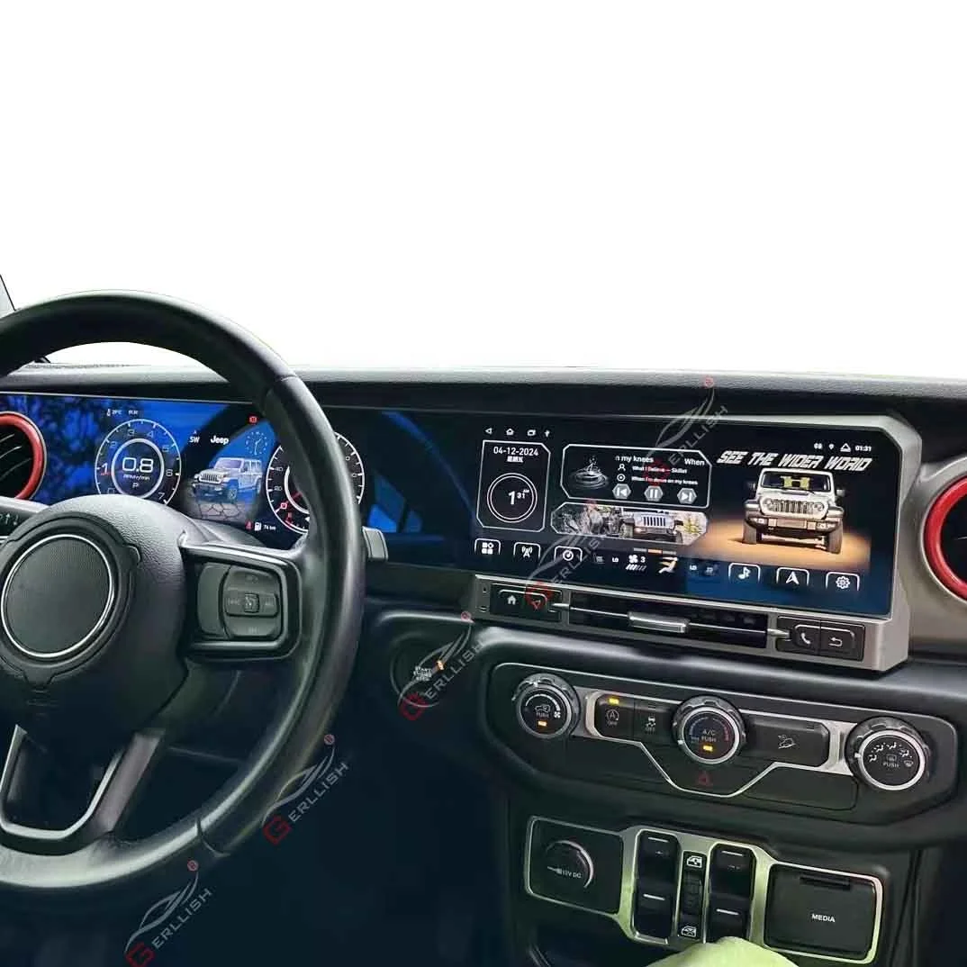 ل جيب رانجلر JL المصارع J-MAX 2018-2021 أندرويد راديو السيارة ستيريو استقبال Autoradio مشغل وسائط متعددة لتحديد المواقع نافي رئيس #3