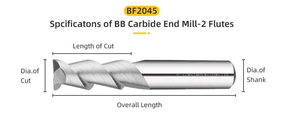 Swybb Schaft fräser 2f Voll hartmetall cnc 2 Nuten Schlitz fräser Bearbeitung Metall Aluminium Stahl Holz 55hrc Schneidwerk zeug 1mm ~ 20mm – Detail 19