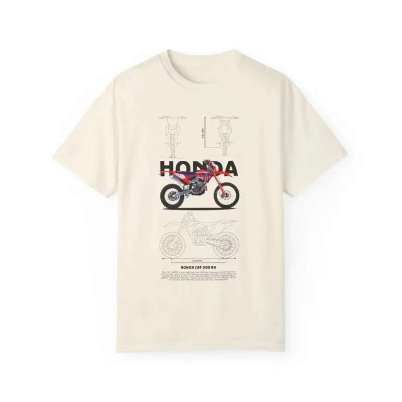 

Honda 2026 Новая популярная мужская и женская футболка CRF 300 RX Летние хлопковые рубашки Весна и осень Мотоцикл Внедорожный классический топ
