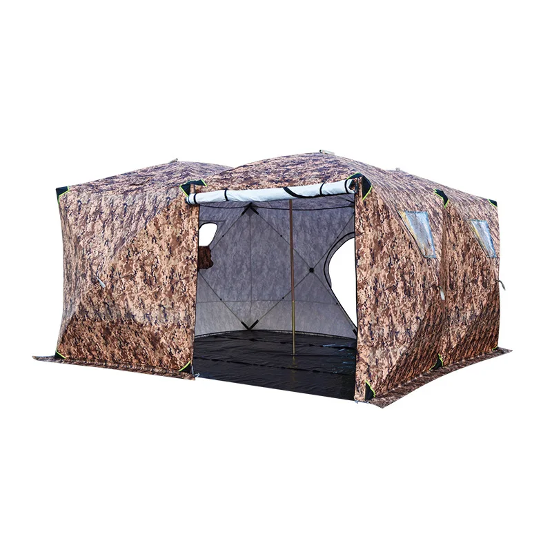 Tent enlarged and thickened outdoor winter extreme cold warm cold windproof ice fishing house equipped with winter fishing