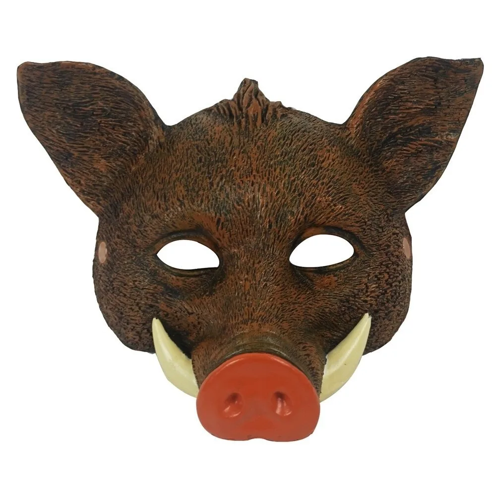 

Funny Wolf Halloween Werewolf Mask Husky Party Props Tiger EVA Mask Cosplay Elastic Strapy Animal Half Face Mask Unisex