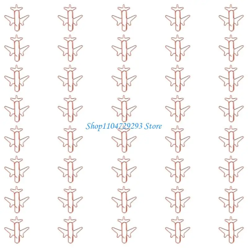 

Y2GD 50Pcs Aeroplane Metal Paper Clip 38x30mm for Document Notebook Scrapbooking