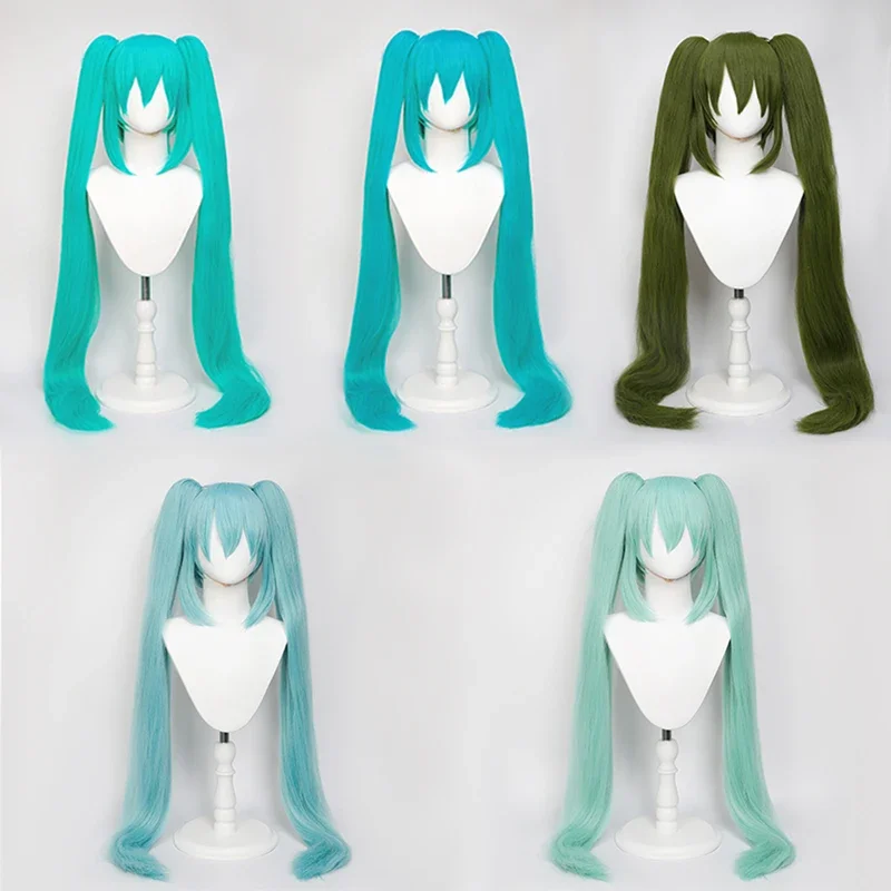 FC6Hatsune Miku 5 Colours Long Straight Cosplay Synthetic Hair Wig   Clip Ponytails Heat Resistant  Cosplay Wigs@FC8！