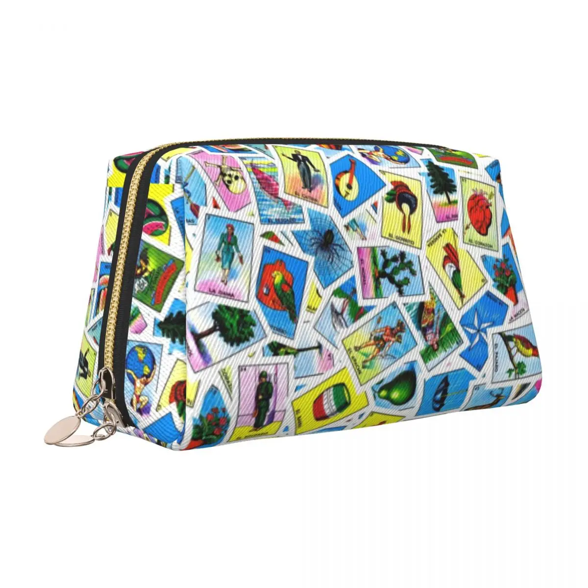 حقيبة أدوات الزينة للسفر من بطاقة لوتيريا المكسيكية البنغو اليانصيب للنساء، حقيبة مستحضرات التجميل، مجموعة أدوات تخزين مستحضرات التجميل #2