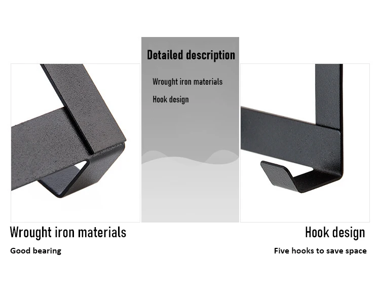 Haken über der Tür, 5-Haken, für Zuhause, Badezimmer, Organizer, Kleidung, Mantel, Hut, Handtuchhalter, Badezimmer, Küchenzubehör – Detail 6