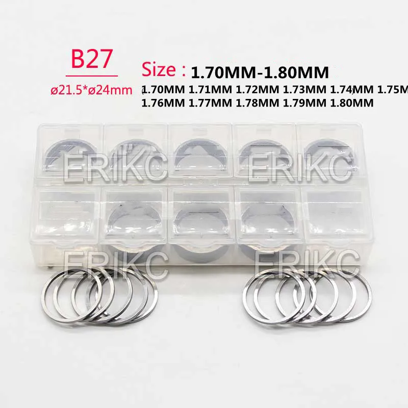 ERIKC 30PCS B27 SIZE 1.70MM-1.80MM Fuel Injector Shims Lift Adjusting Gaskets FOR Denso Injection 1.71MM 1.72MM 1.73MM 1.80MM