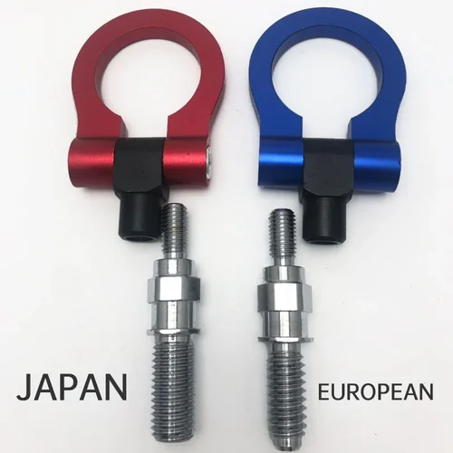 Gancho de remolque Universal para coche, modelo Euro Japón de aluminio, ojo de remolque, remolque de carreras, delantero y trasero