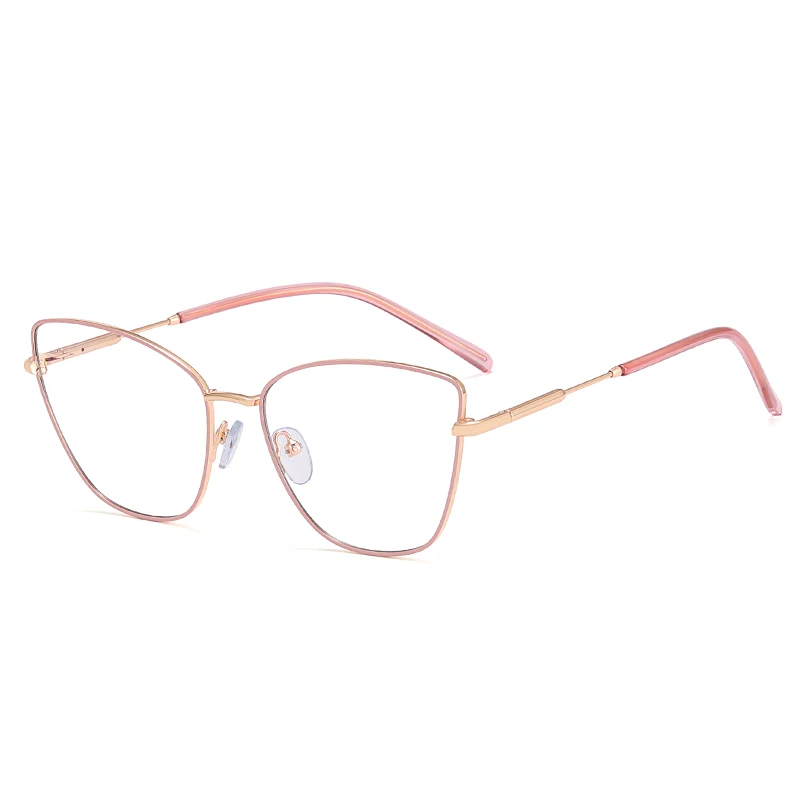 Cat Eye Optical Lenses For Women Eyeglass Frames Fashion Sexy Anti Blue Light Elegant Glasses Metal Alloy Computer Eyeglasses