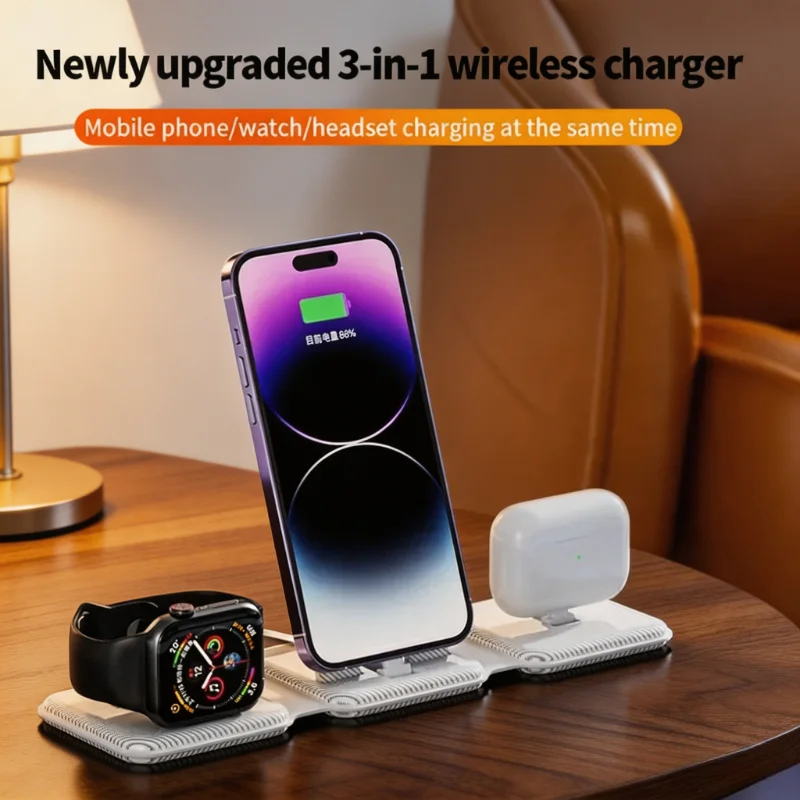 Watch 7 Smartwatch Iphone - 3-in-1 Multi-Geräte-Wireless-Ladegerät, faltbare Ladestation, schneller kabelloser