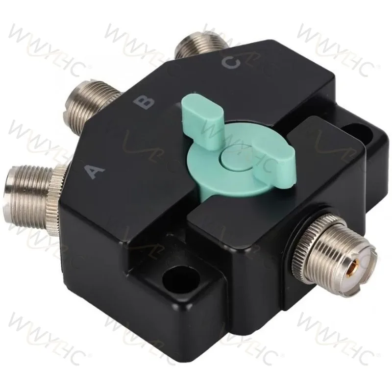 3-Way RF Coaxial Antenna Switch Compatible with CX310 CO301, Shortwave Ham Radio Repeater Mobile Radio