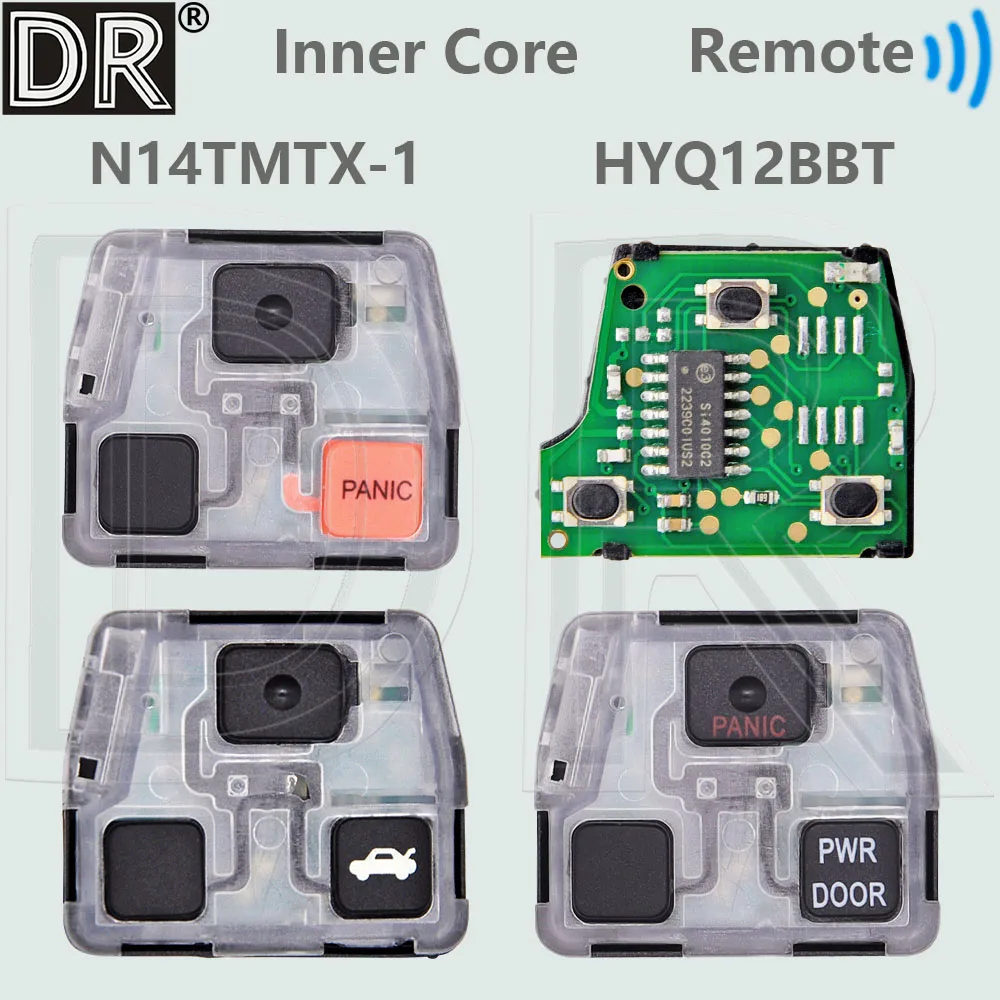 

DR HYQ12BBT N14TMTX Car Remote Key Inner Core For Lexus RX300 ES330 RX330 RX350 SC430 LS430 RX400H Toyota RAV4 Prado Tarago
