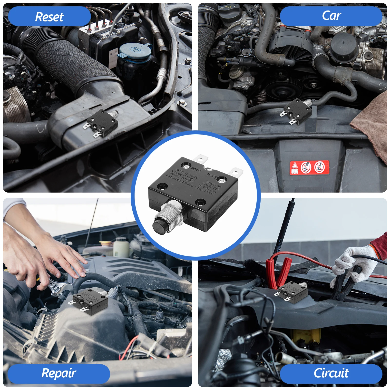 

Manual Reset Protector 25A Circuit Breaker Overload Thermal Fuse Marine Car Generator Small Professional Accessories