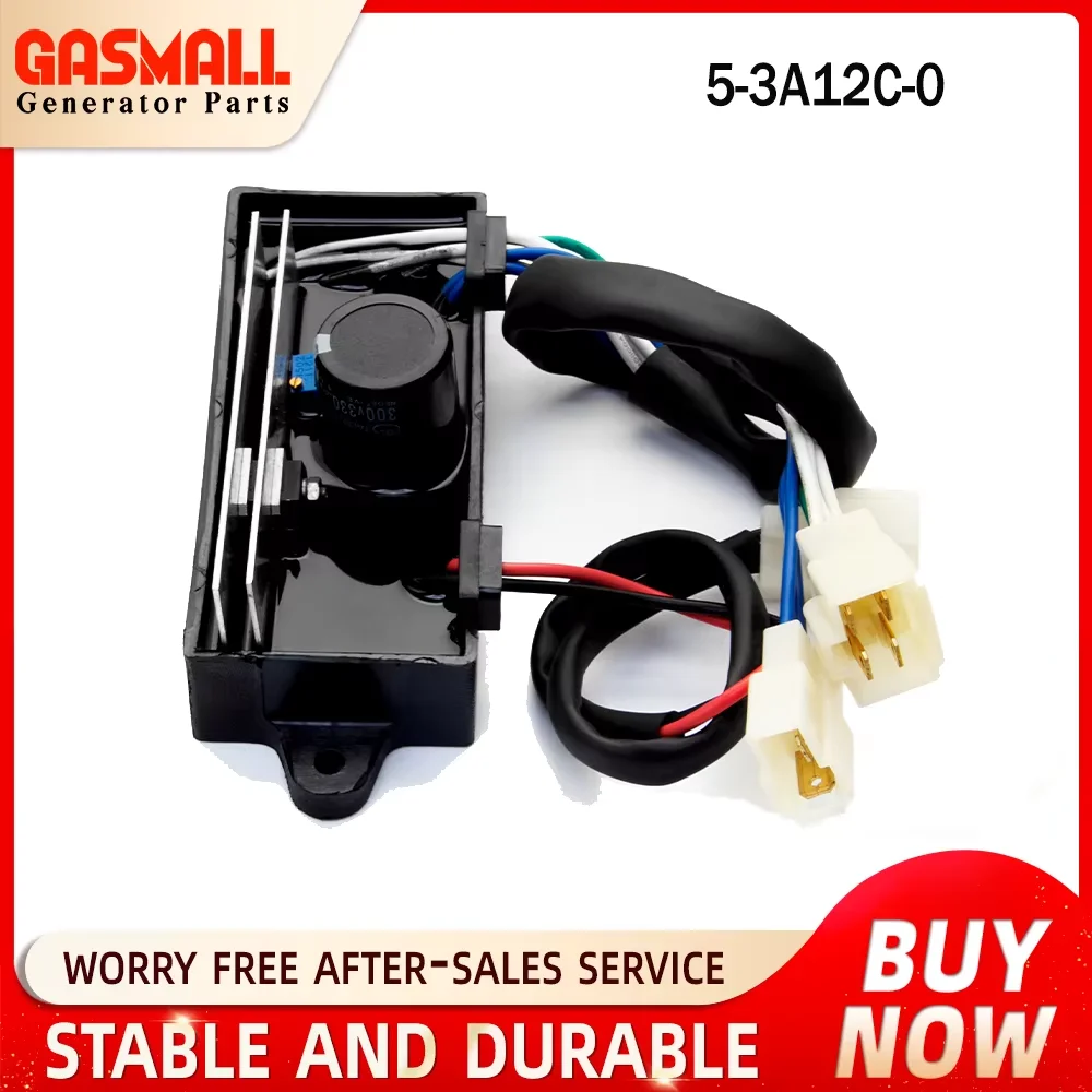 Generator Parts Stabilizer Automatic Voltage Regulator AVR for Petrol 220V Adjustable Voltage Protector 5-3A12C-0