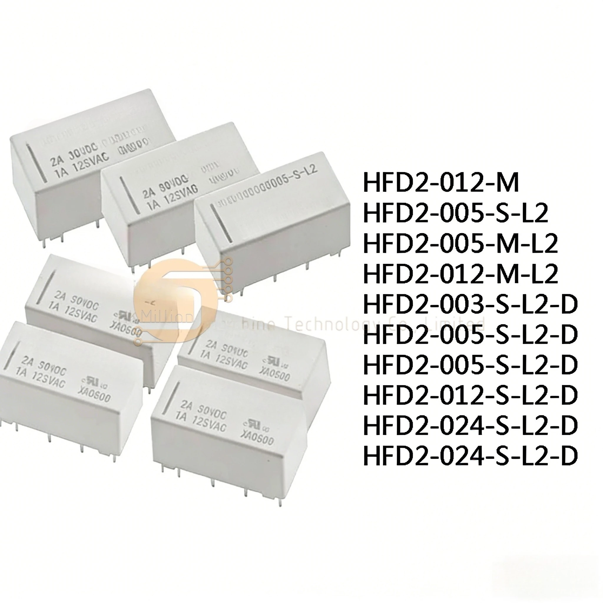 5Pcs HFD2-012-M 8Pin HFD2-005-S-L2 HFD2-005-M-L2 HFD2-012-M-L2 HFD2-003-S-L2-D HFD2-005-S-L2-D HFD2-012-S-L2-D New