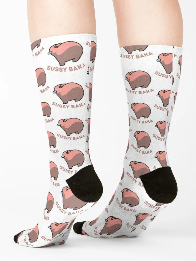 Sussy Baka Amongus Im Meme chaussettes bas de sol homme chaussette chauffante noël garçon enfant chaussettes femme