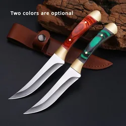 1 piece brass solid wood kitchen knife western knife fruit knife steak knife multi-purpose knife picnic camping