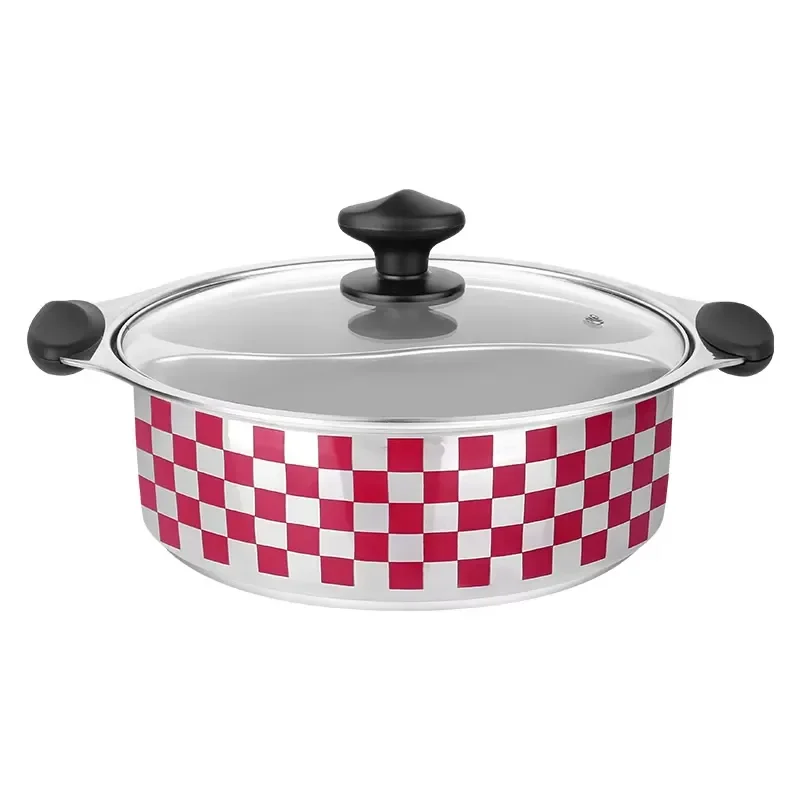 High Quality Stainless Steel Hot Pot Double Flavor Solderless Leak Proof Pot With Separator