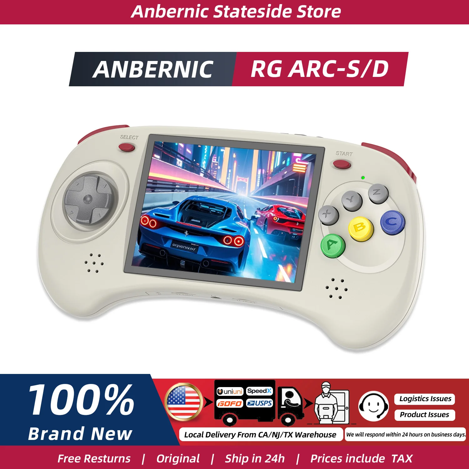 

ANBERNIC RG ARC-D RG ARC-S Retro Games RK3566 4.0INCH 640*480 Handheld Game Console Emulator LINUX Android System 3500mAh HD-Out